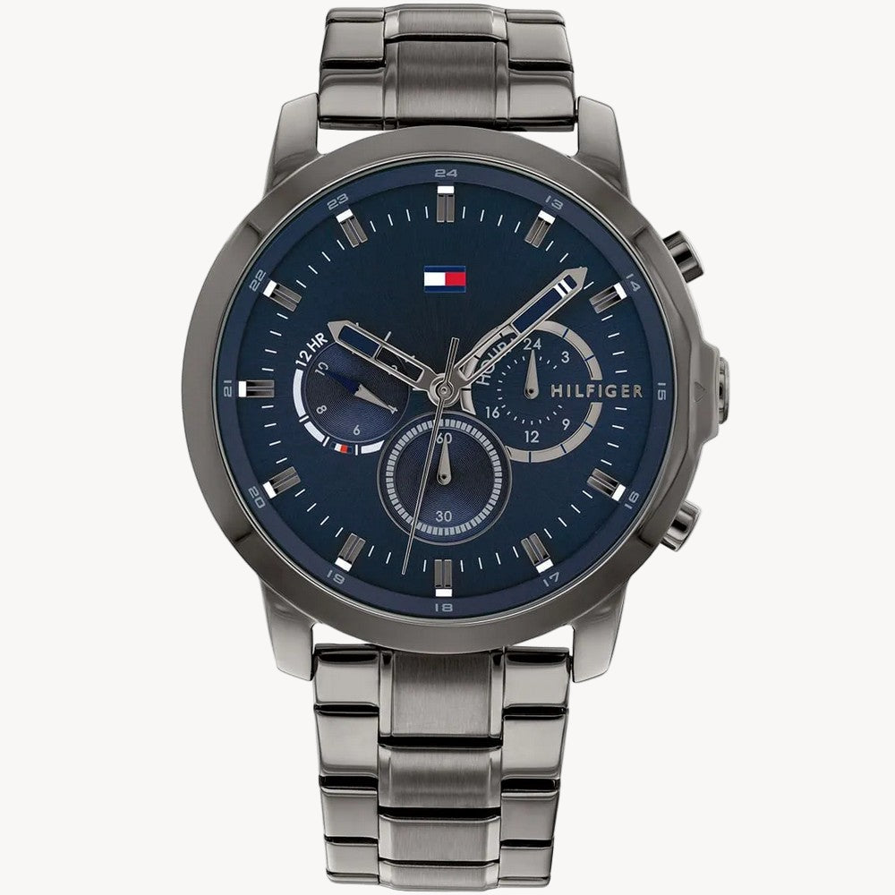 Tommy Hilfiger Jameson Men’s Grey Steel Multifunction Watch 1791796 – 46 mm