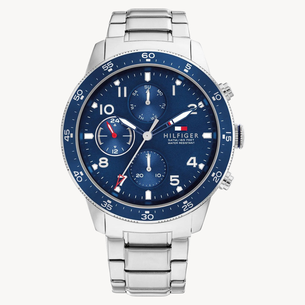 Tommy Hilfiger ‘Jimmy’ Men’s Blue Dial Multifunction Steel Watch 1791949 – 44 mm