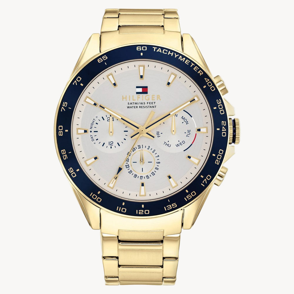 Tommy Hilfiger Owen Men’s Gold-Tone Multifunction Watch 1791969 – 46 mm