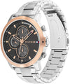 Tommy Hilfiger 1792050 Miles Men's Multifunction Watch - 46 mm Grey Dial, Brown Leather