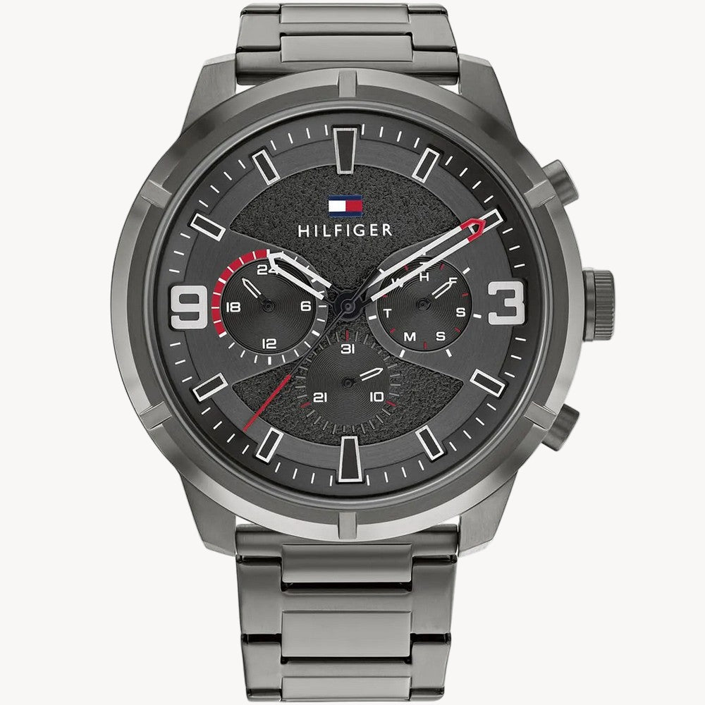 Tommy Hilfiger Wild Men’s Chronograph Watch 1792071 – Grey Dial, Steel Band, 50 mm