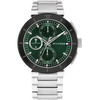 Tommy Hilfiger 1792117 Green Dial Stainless Steel Mens Watch