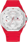 Tommy Hilfiger 1792123 Mens Sporty Watch Multifunction Silicone Wristwatch