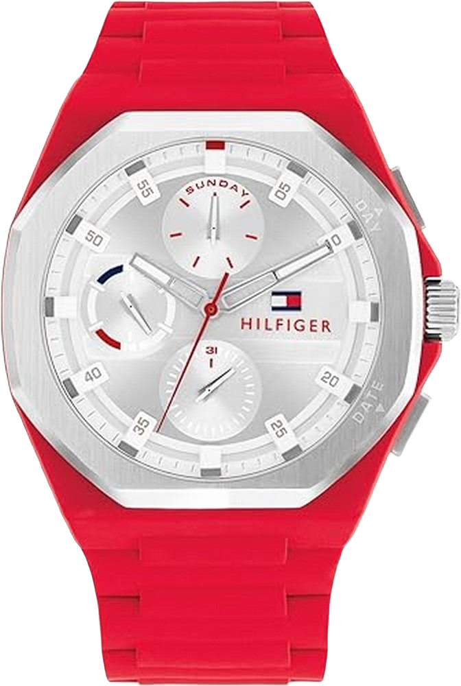 Tommy Hilfiger 1792123 Mens Sporty Watch Multifunction Silicone Wristwatch