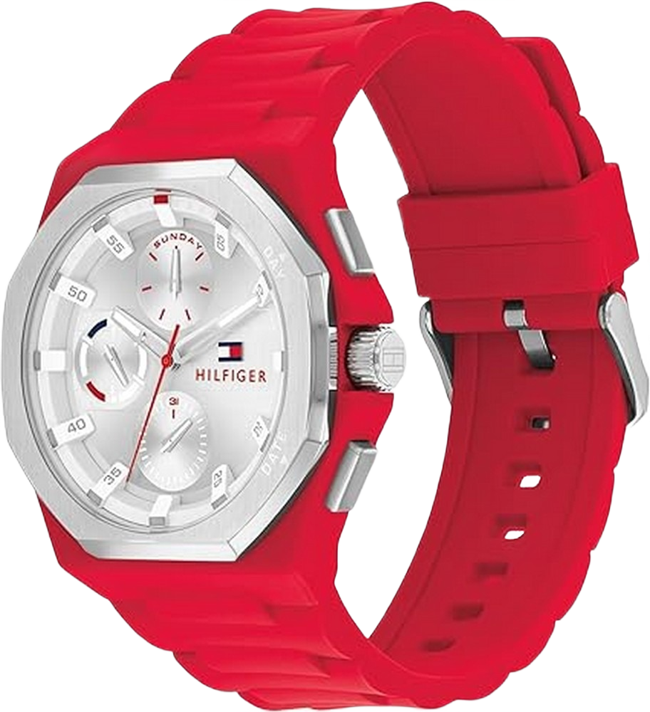 Tommy Hilfiger 1792123 Mens Sporty Watch Multifunction Silicone Wristwatch