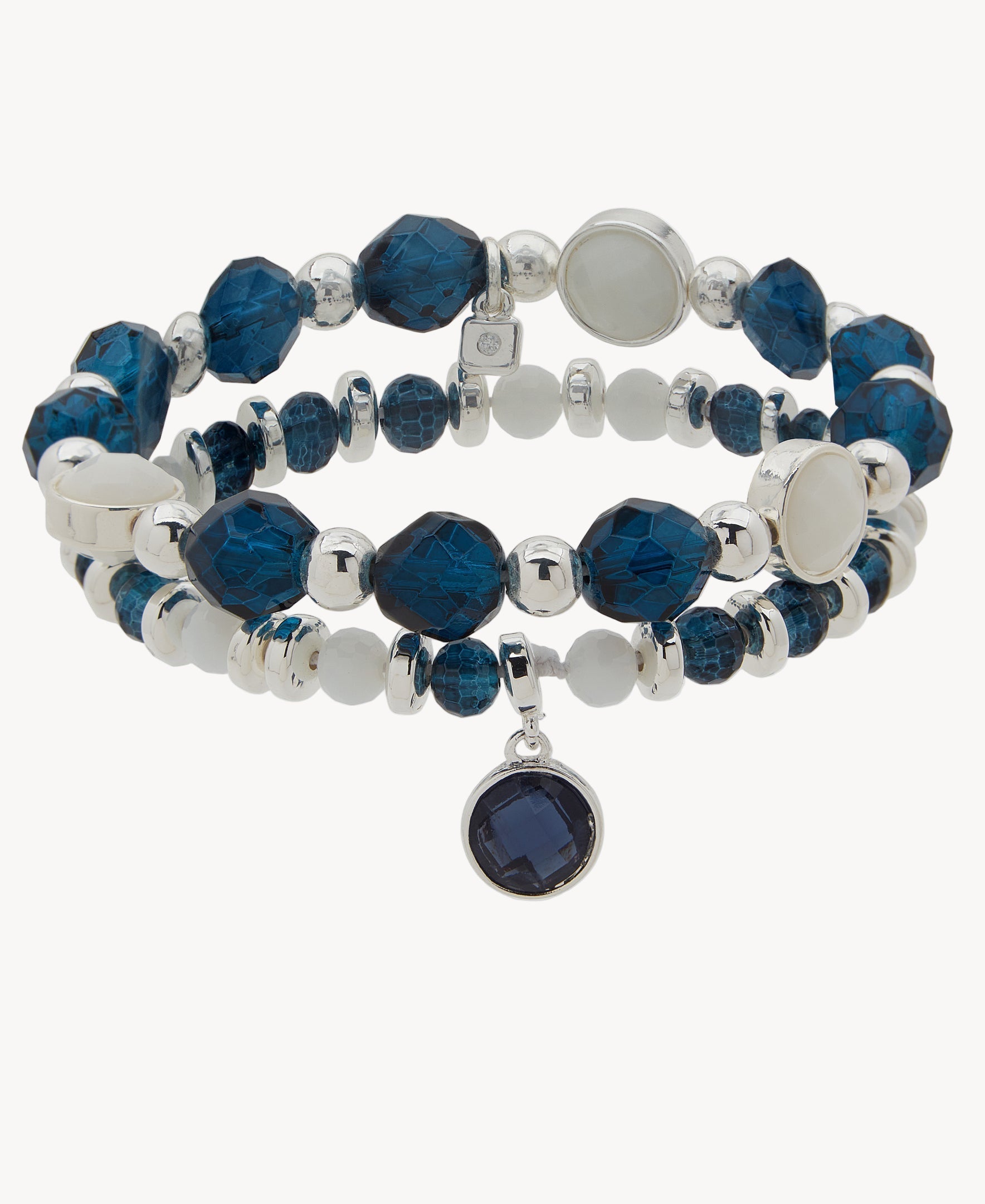 سوار ناين ويست 19B00524 من الخرز الأزرق والأبيض