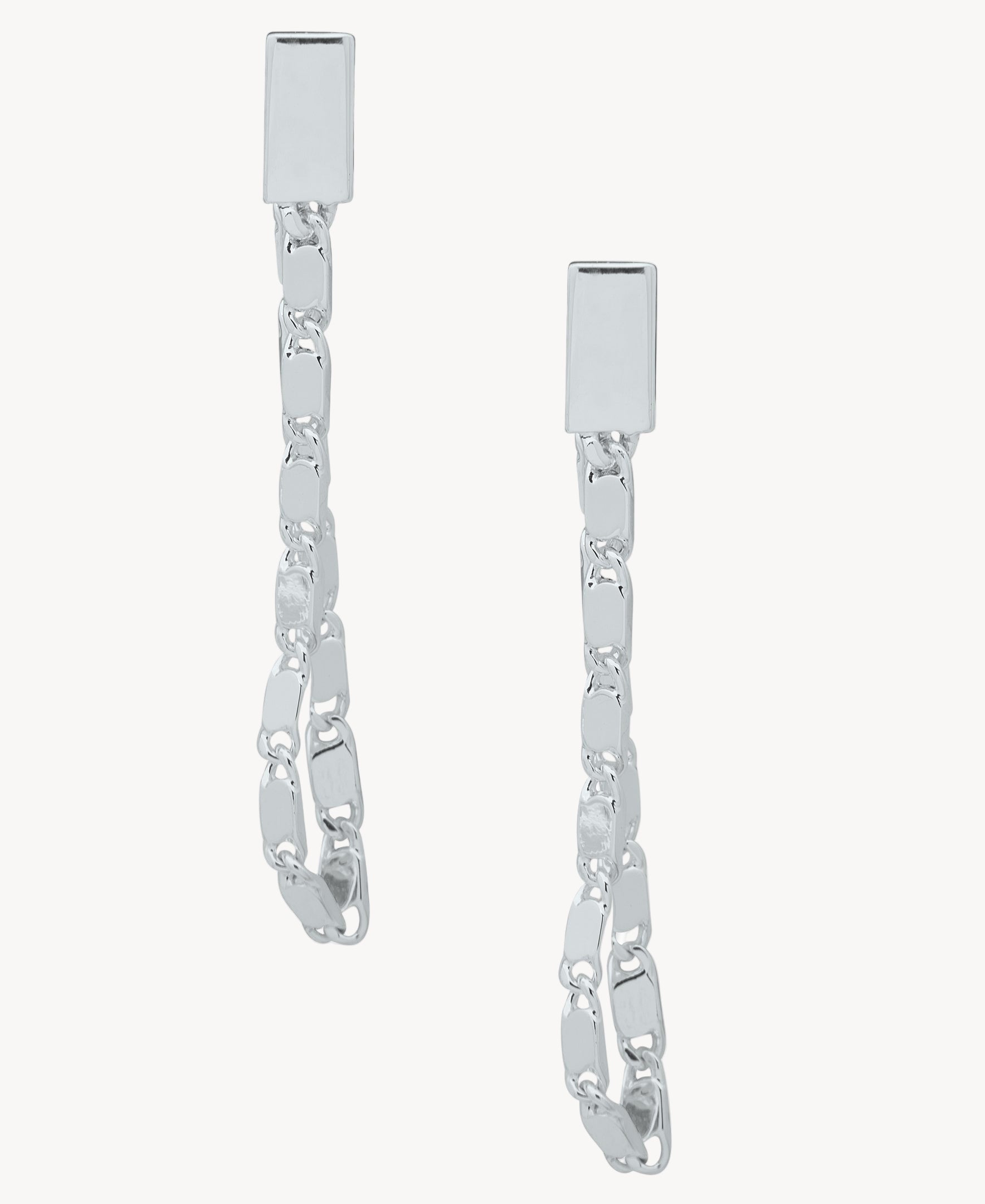 أقراط متدلية من الفضة بتصميم سلسلة من ناين ويست 19G01289