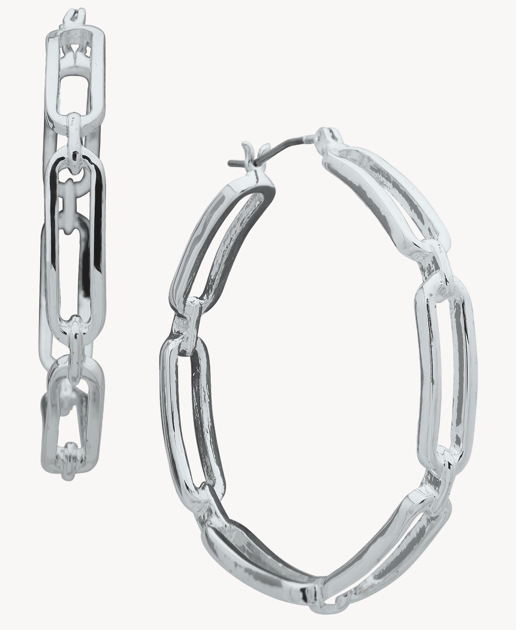 أقراط ناين ويست 19G01348 الفضية المفتوحة