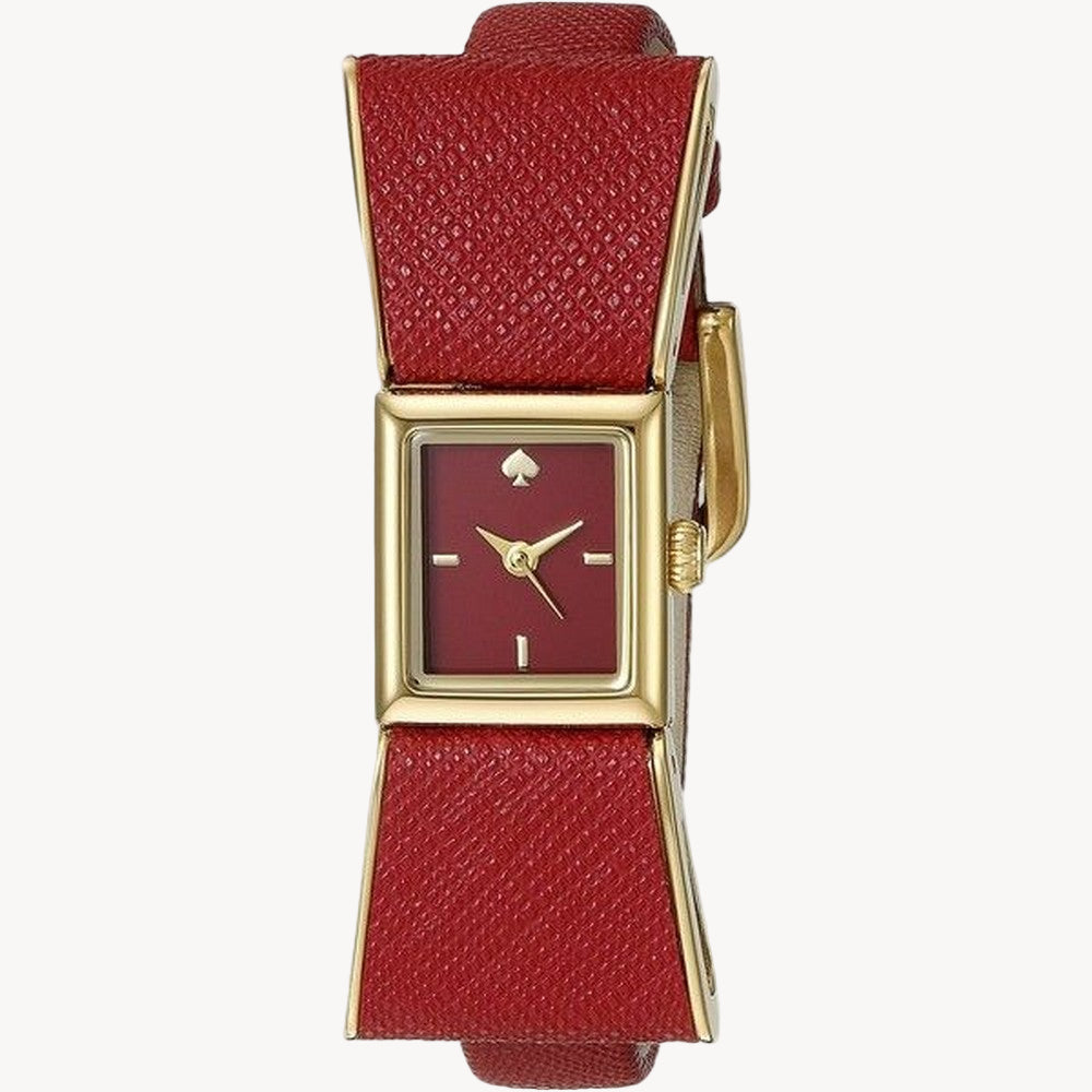 ساعة كينمير النسائية على شكل قوس بمينا وردية مطلية بالمينا