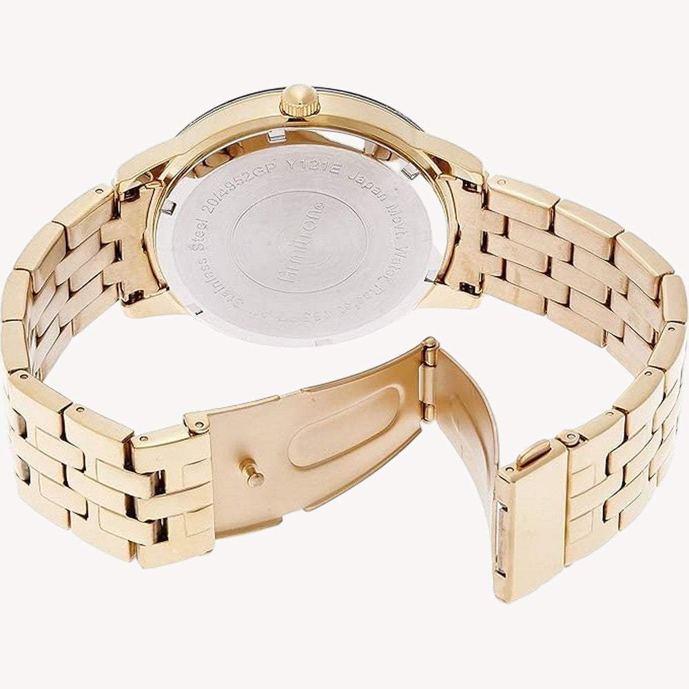 Armitron 20/4952BKGP Black/Gold Dial Quartz Watch