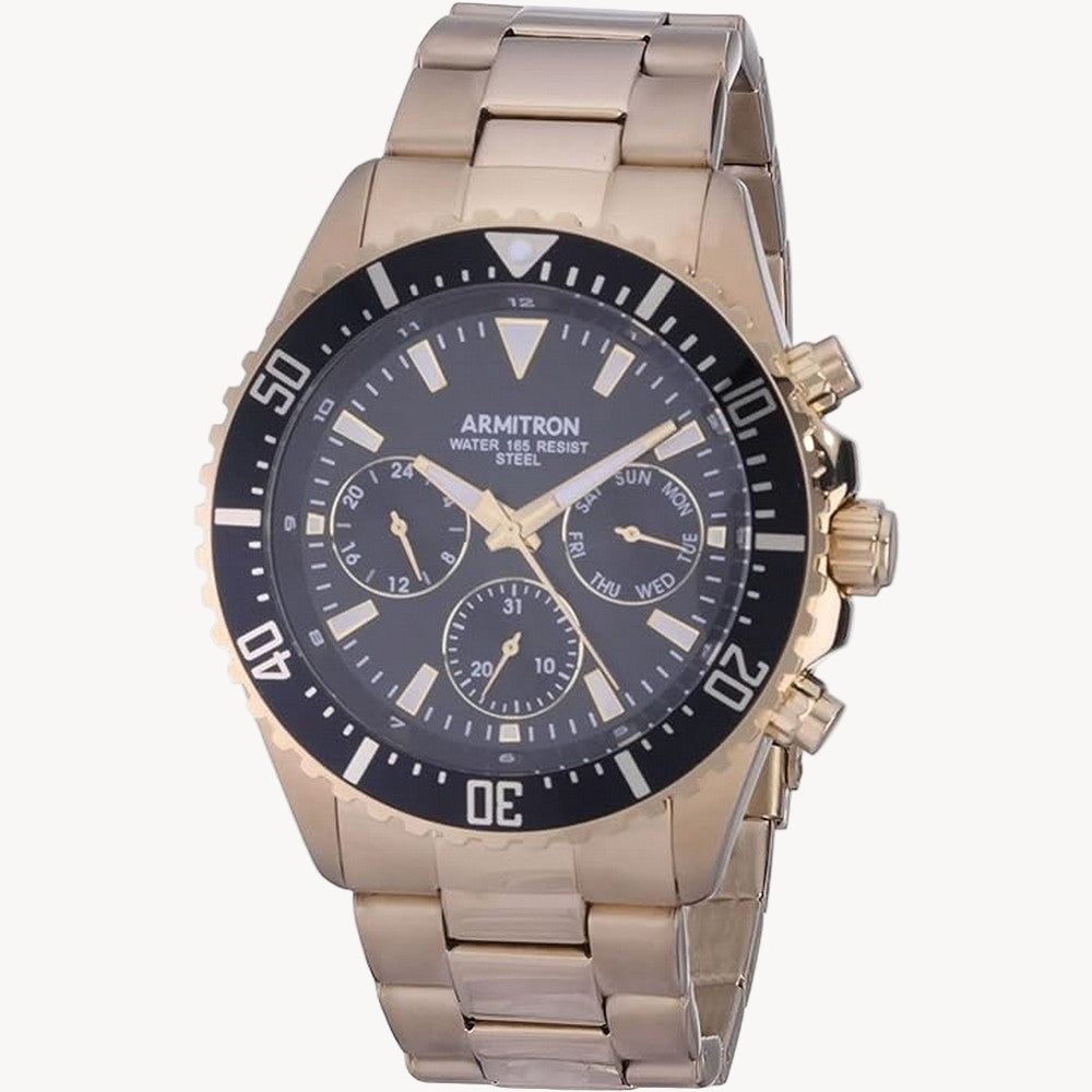 Armitron Men's Multi-Function Bracelet Watch 20/5351BKGP ARMITRON