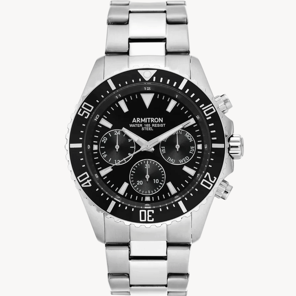 Armitron 20/5351BKSV Black/Silver Dial Quartz Watch