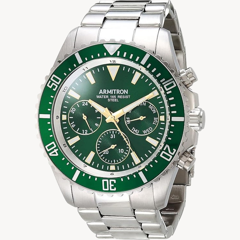 Armitron Men's Multi-Function Bracelet Watch 20/5351GNSV ARMITRON