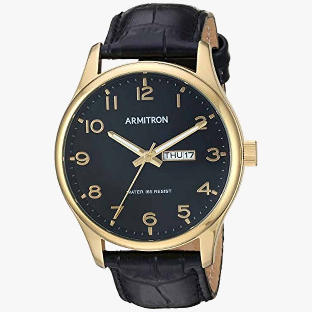 ساعة أرميترون 20/5355BKGPBK كوارتز بمينا سوداء