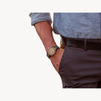 ساعة أرميترون 20/5414BKGB كوارتز بمينا أسود/ذهبي