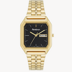 ساعة أرميترون 20/5466bkgp كوارتز بمينا أسود/ذهبي