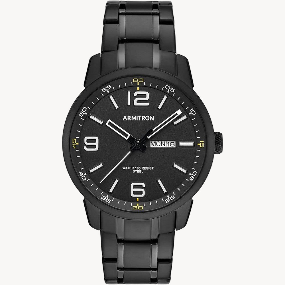 ساعة أرميترون 20/5490bkti للرجال بمينا أسود/تيتانيوم، كوارتز