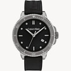 Calvin Klein Analogue Quartz Watch for Men with Black Silicone Bracelet - 25200207