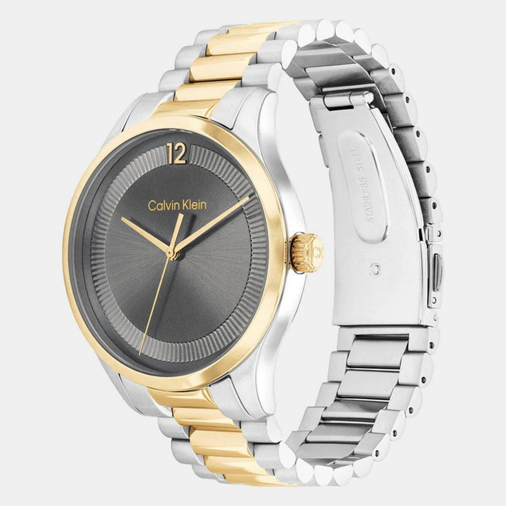 ساعة كالفن كلاين 25200226 للرجال بسوار من الستانلس ستيل