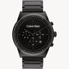 Calvin Klein Men's Quartz 25200295 Ionic Plated Black Steel and Link Bracelet Watch, Color: Black
