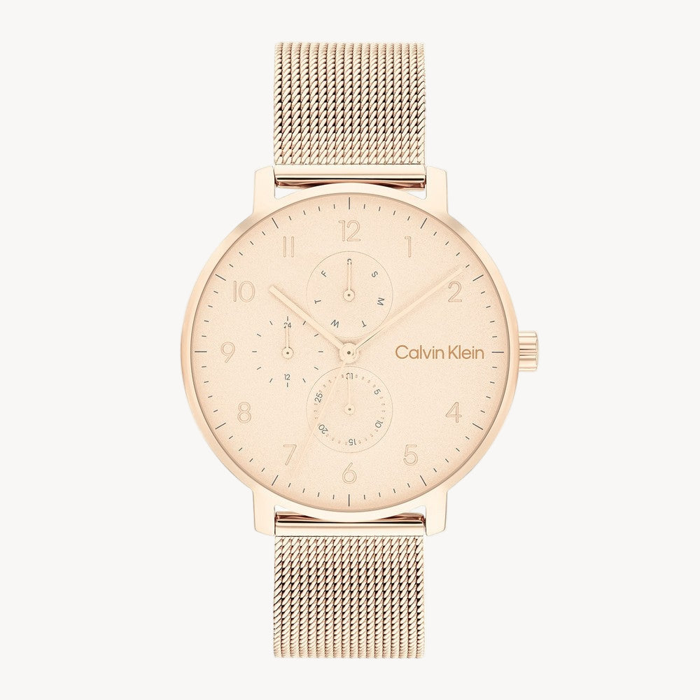 Calvin Klein Unisex Stun Stainless Steel Textured Analogue Watch 25200402