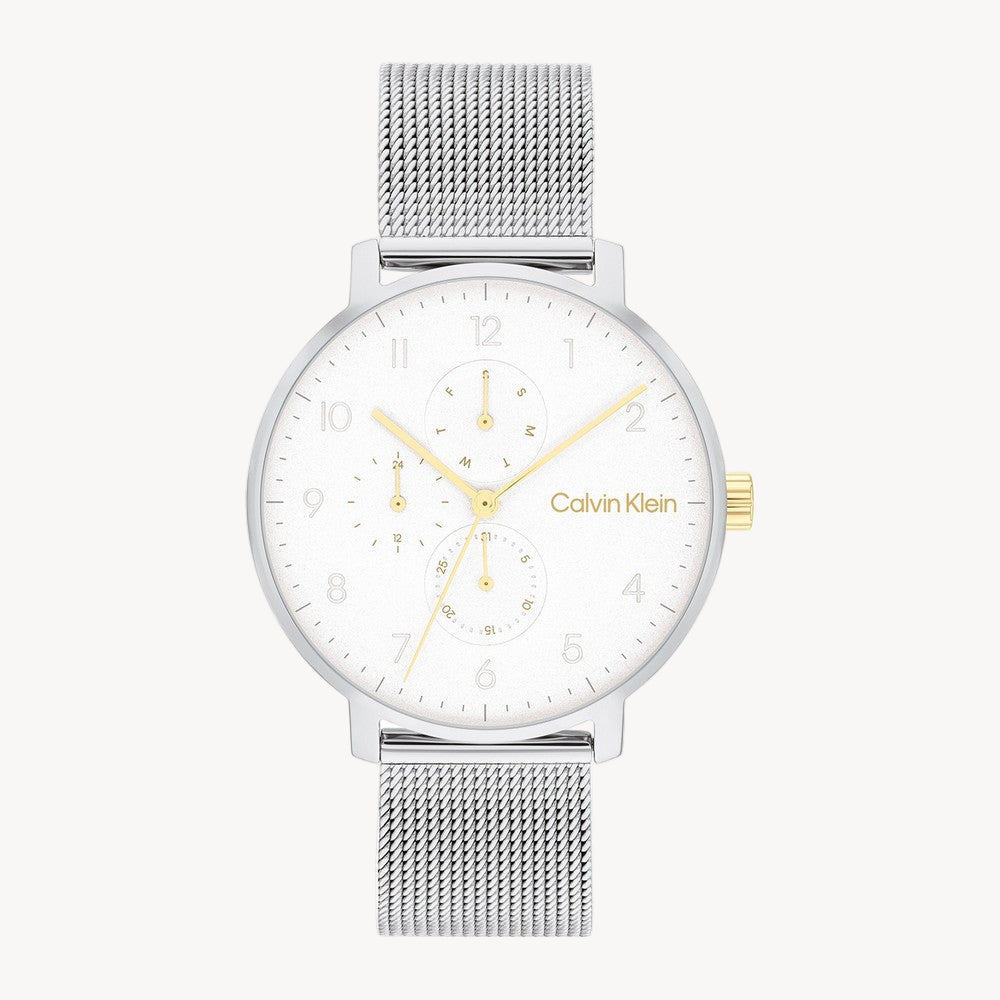Calvin Klein Unisex Stun Stainless Steel Textured Analogue Watch 25200405