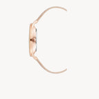 ساعة ناين ويست النسائية الرسمية - [التحقق من حجم العلبة]، ميناء بيج، حزام بيج (NW/2560RGTN)