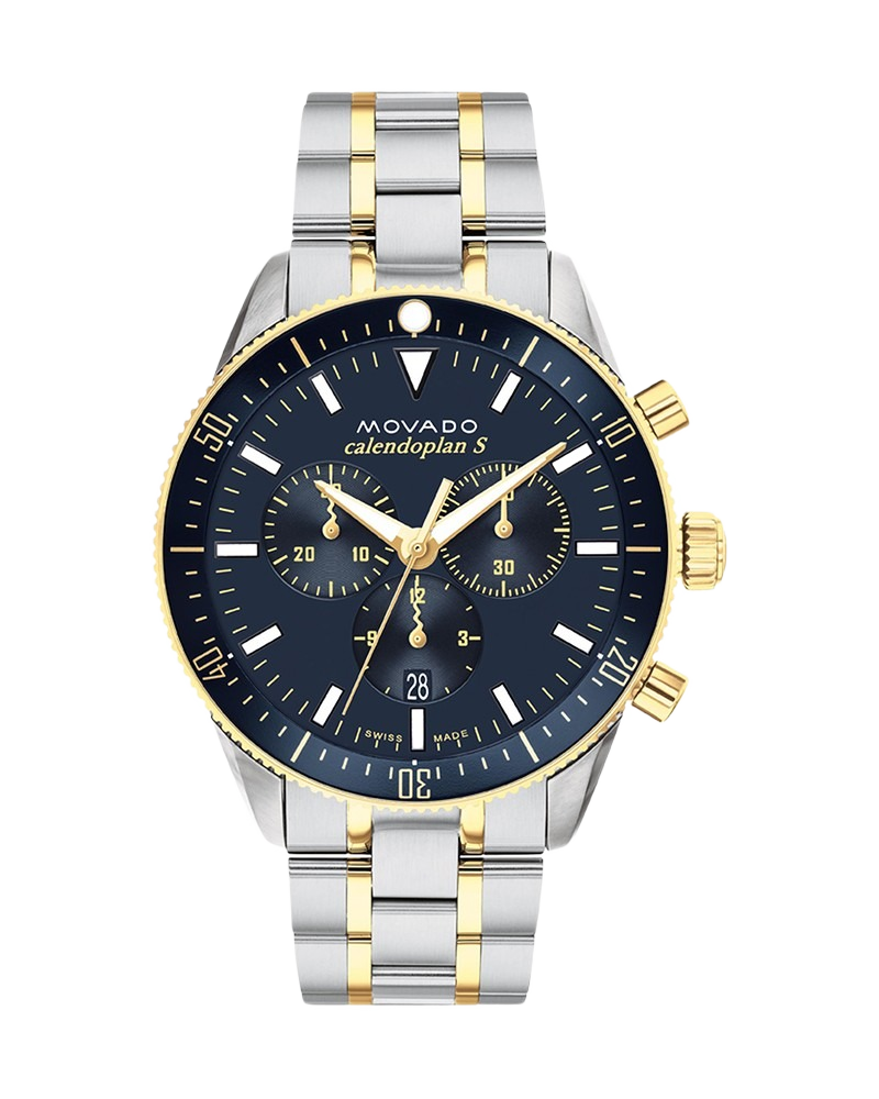 Movado 3650126 Heritage Series Calendoplan Chronograph Blue Dial