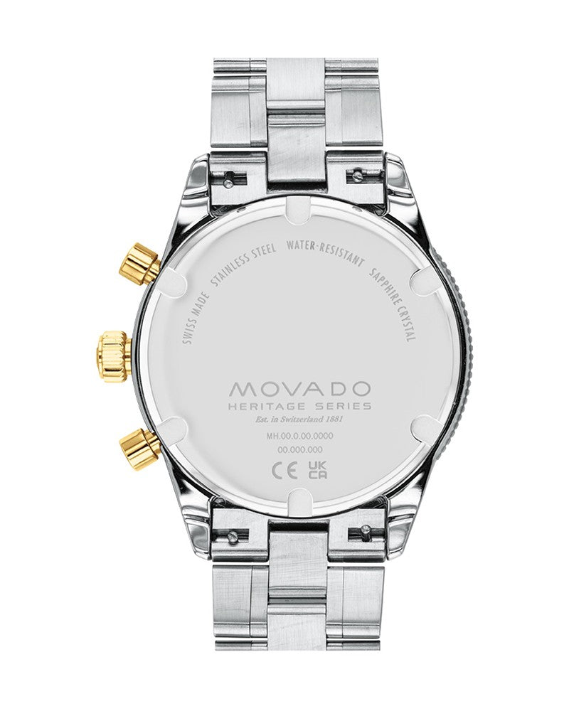 Movado 3650126 Heritage Chronograph Quartz Blue Dial Men's Watch