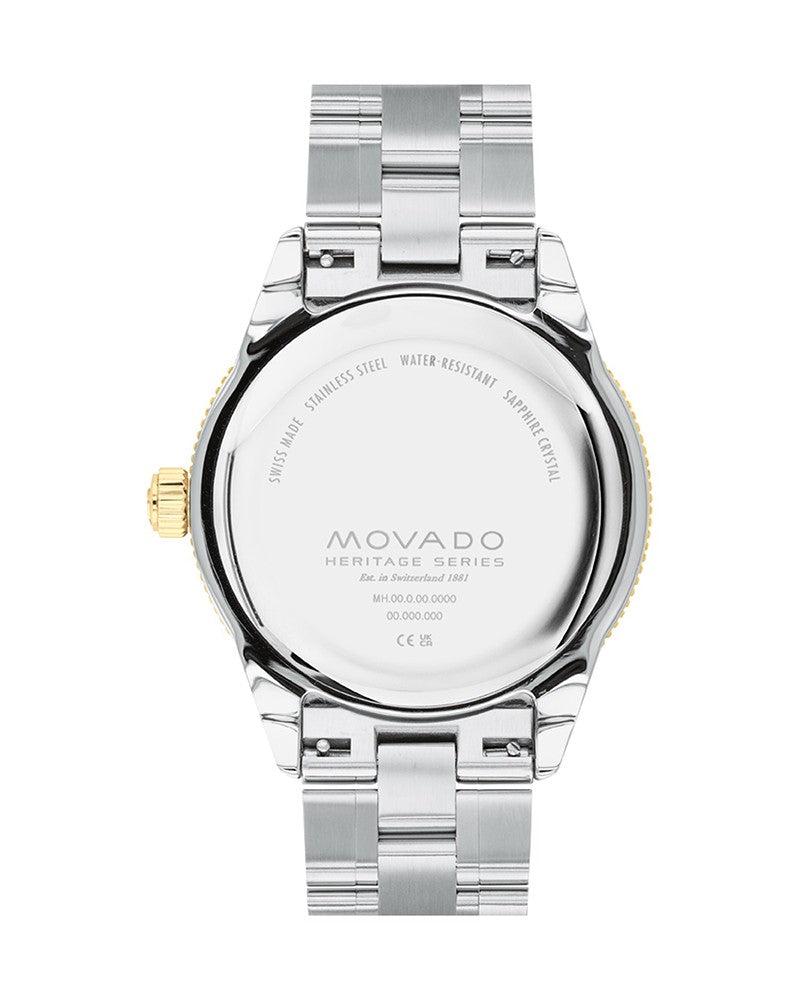 Movado 3650127 Heritage Quartz Green Dial Two-Tone Men's Watch