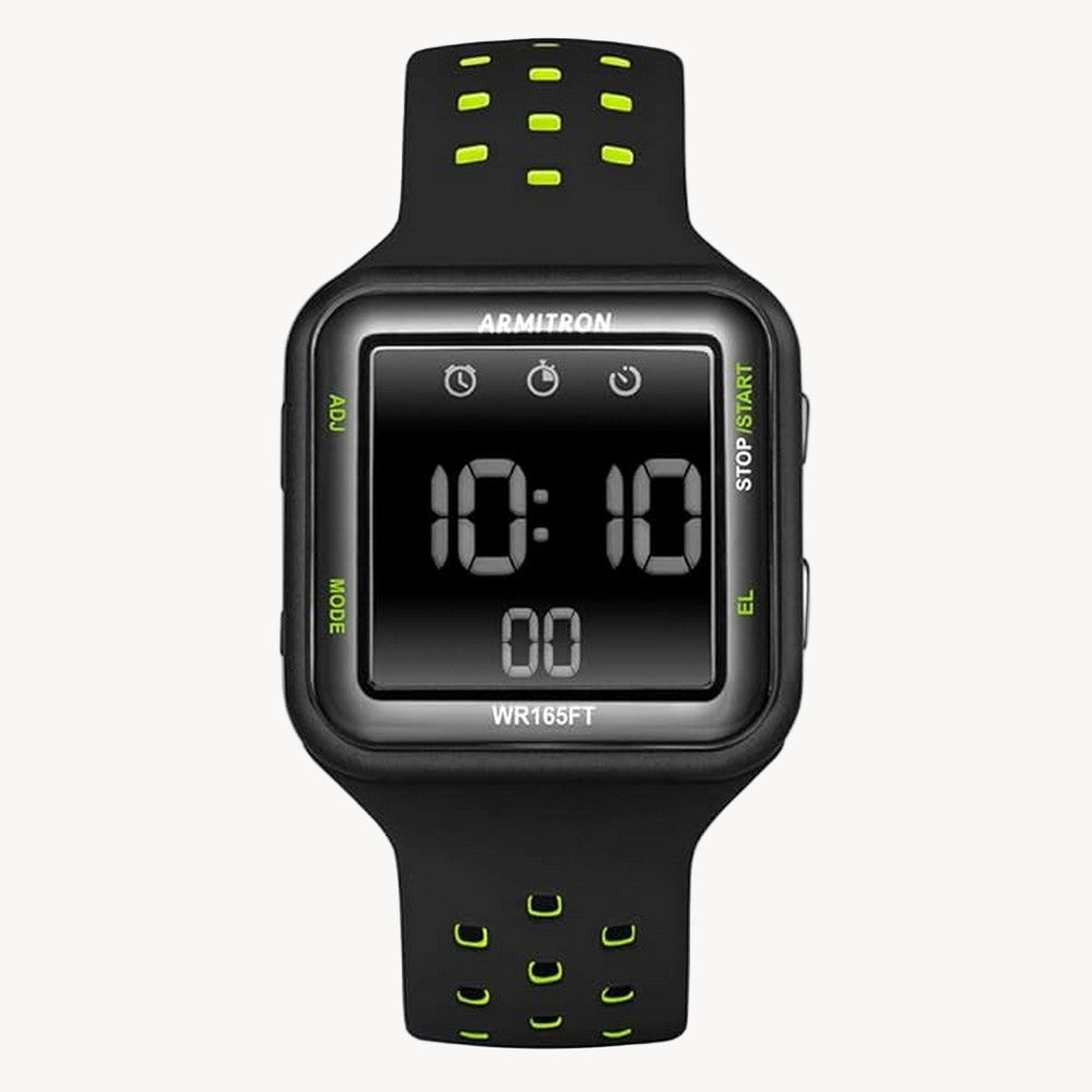 Armitron 40/8417BLG Sport Digital Chronograph Silicone Strap Unisex Watch ARMITRON