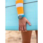 ساعة أرميترون 45/7086TGB كوارتز بمينا فيروزي/ذهبي