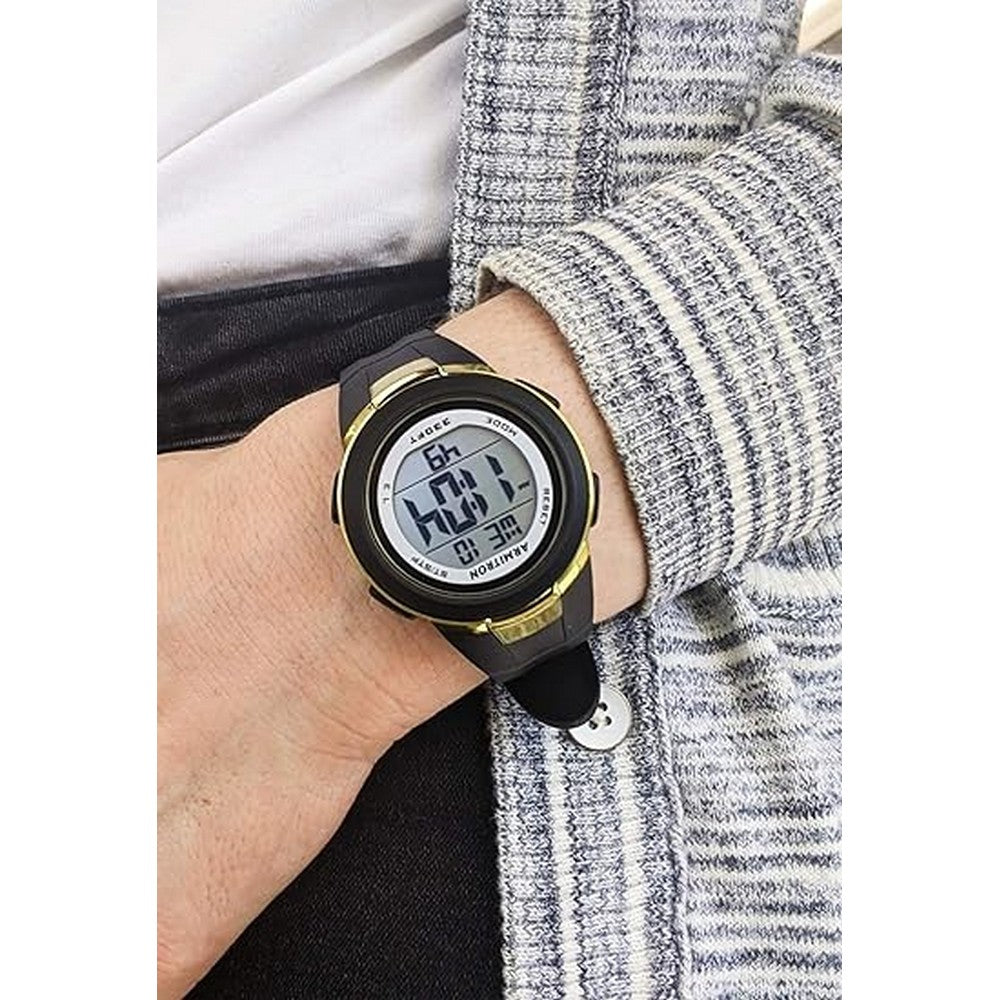 ساعة أرميترون 45/7126GBK كوارتز بمينا سوداء