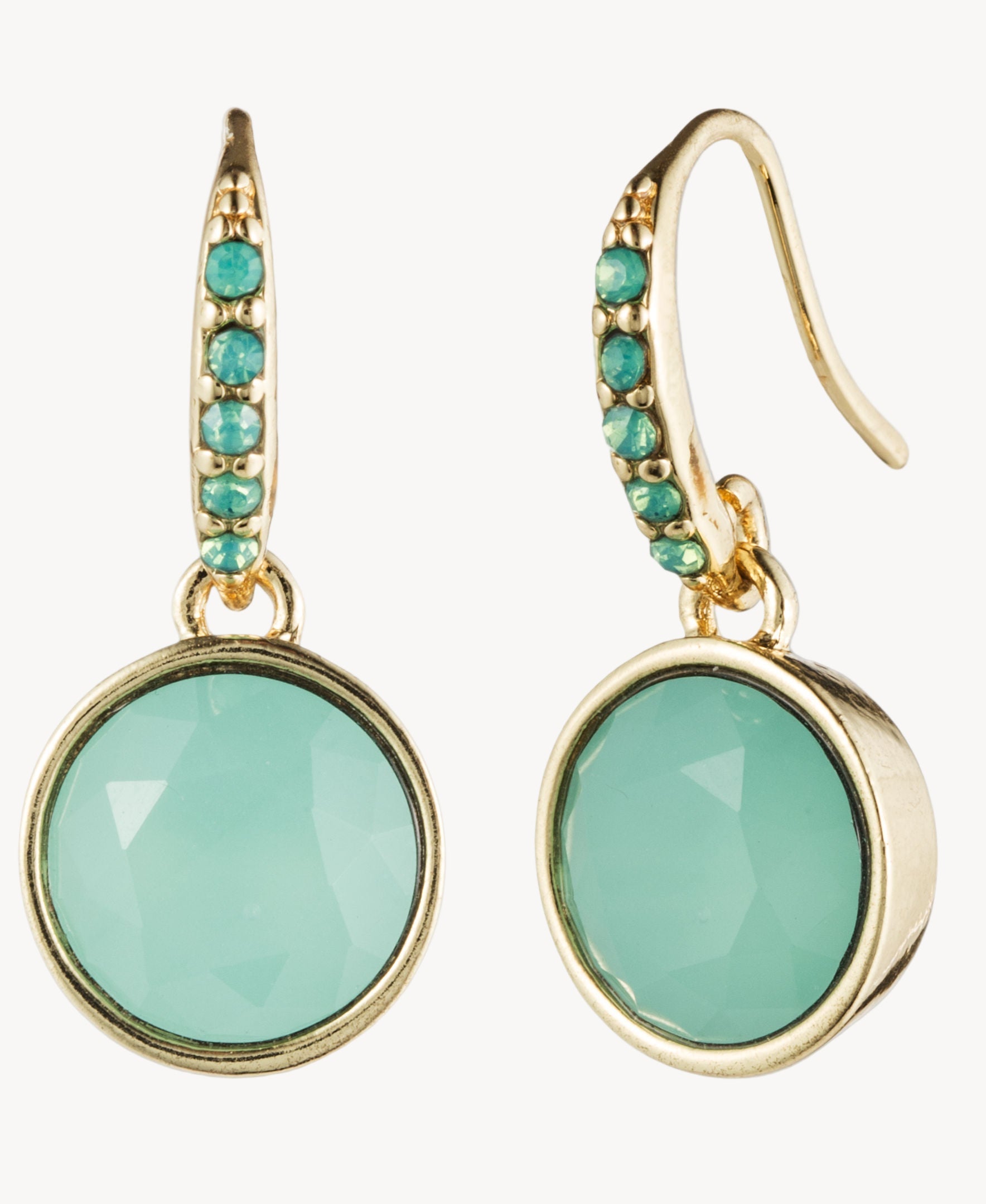 أقراط لونا وليلي 60359818 متدلية من الأحجار الكريمة الخضراء