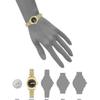 ساعة أرميترون 75/2475BKGP كوارتز بمينا أسود/ذهبي