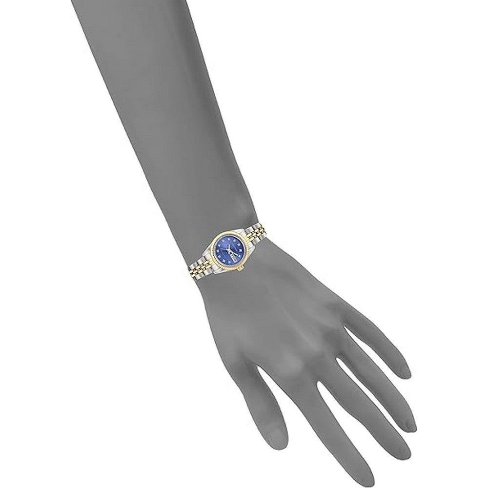 ساعة أرميترون 75/2475BLTT كوارتز بمينا زرقاء/ثنائية اللون