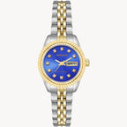 ساعة أرميترون 75/2475BLTT كوارتز بمينا زرقاء/ثنائية اللون