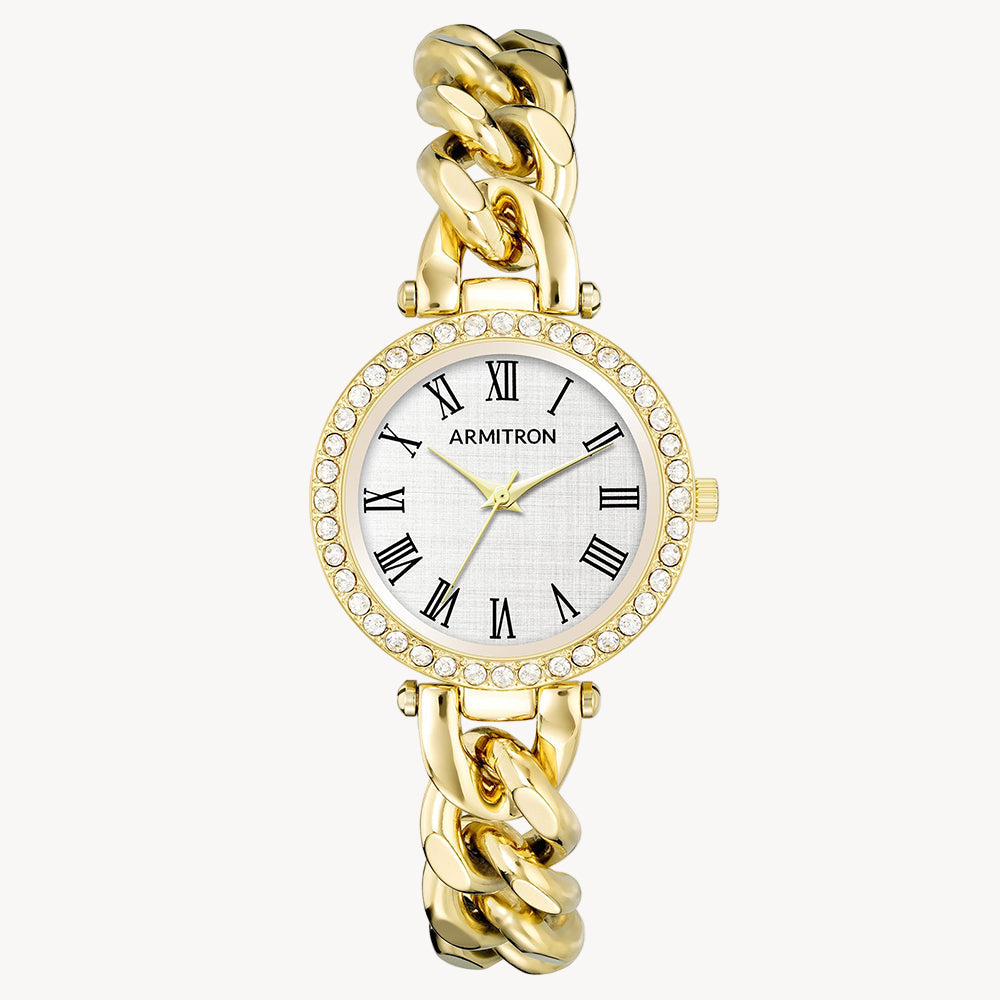 Armitron Women's Genuine Diamond Dial Two Tone Bracelet Watch AR-75/5826SVGP ARMITRON