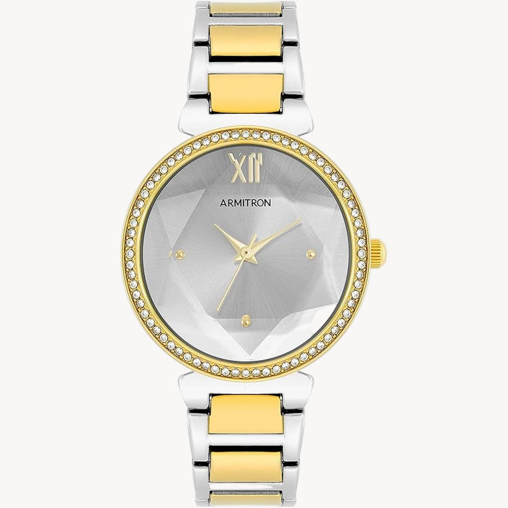 ساعة أرميترون 75/5904SVTT كوارتز فضية اللون للنساء