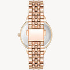 ساعة أرميترون 75/5908WTRG كوارتز بمينا من الذهب الوردي للنساء