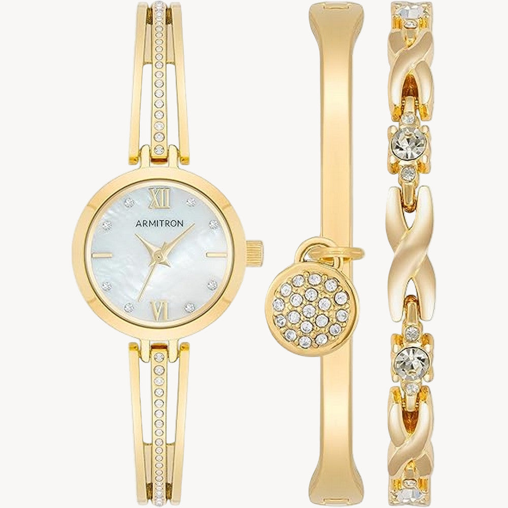 ساعة أرميترون 75/5918MPGPST كوارتز نسائية بمينا زرقاء