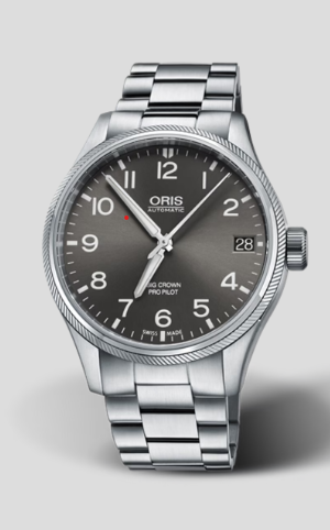 Oris Big Crown ProPilot 751 7697 4063 FS Automatic Grey Dial Stainless Steel Bracelet Men's Watch