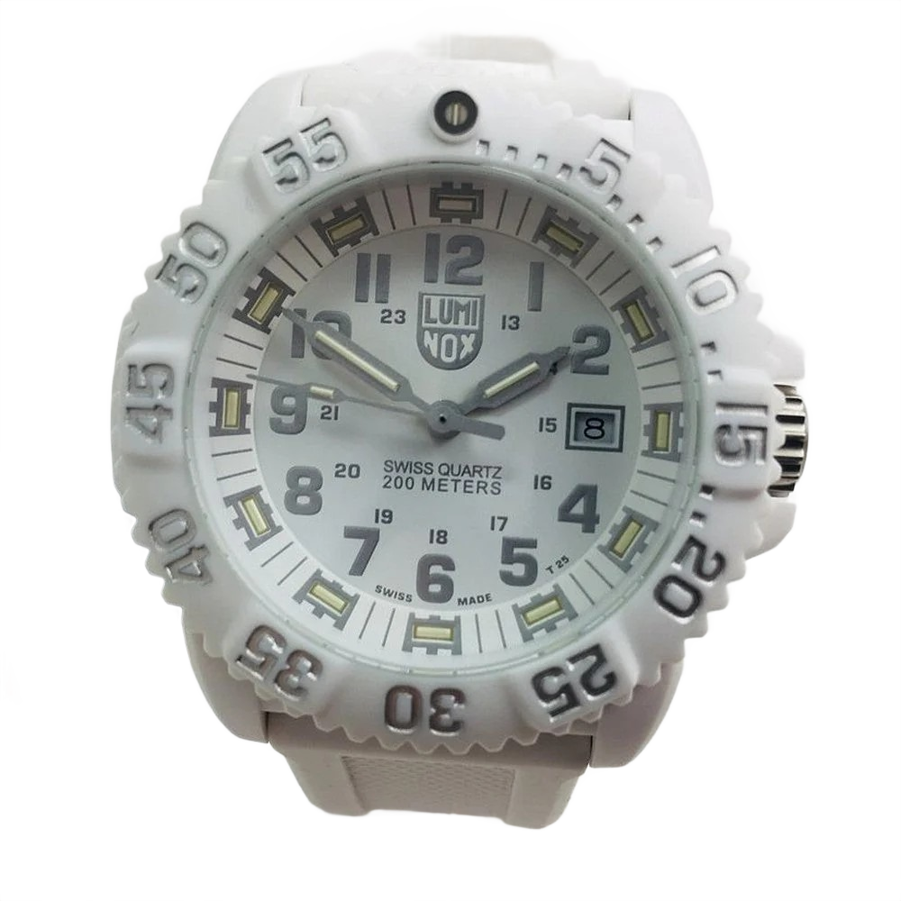 ساعة لومينوكس A-3057-WO Navy SEAL Colormark كوارتز بيضاء للنساء