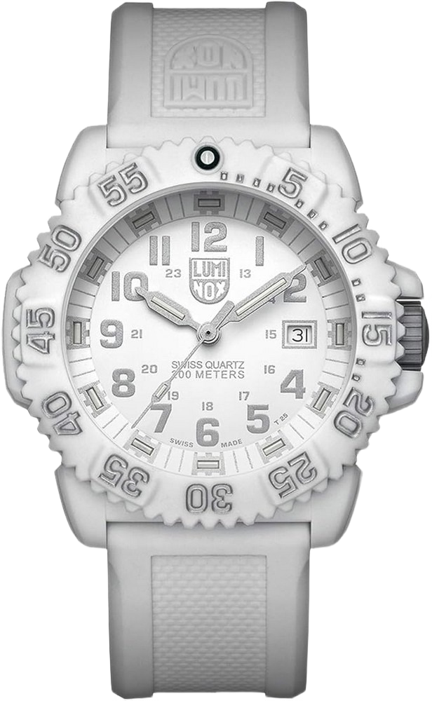 ساعة لومينوكس A-3057-WO Navy SEAL Colormark كوارتز بيضاء للنساء