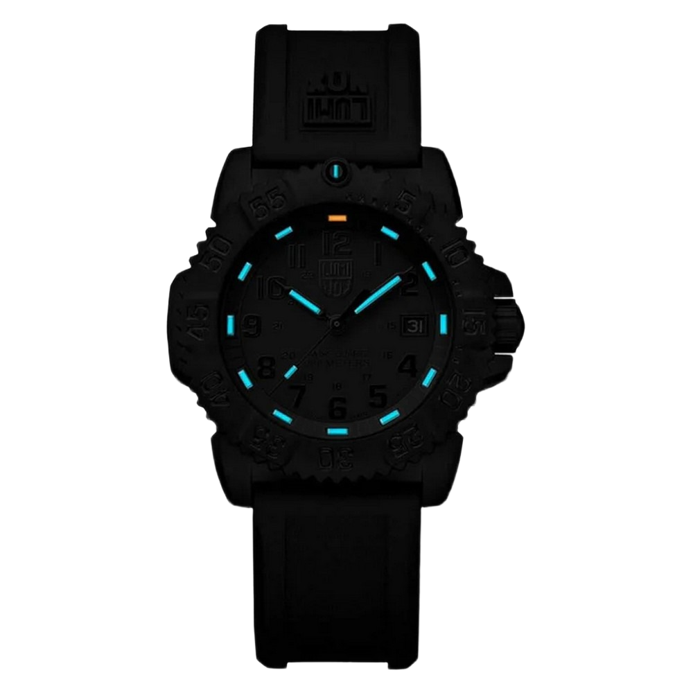 ساعة لومينوكس A-7051 Navy SEAL Colormark السويسرية كوارتز (تعمل بالبطارية) سوداء للنساء