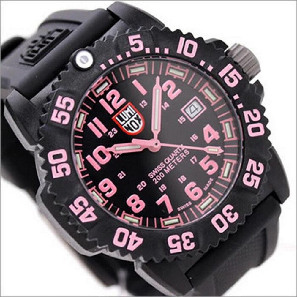 ساعة لومينوكس A-7065 Navy SEAL Colormark السويسرية كوارتز (تعمل بالبطارية) سوداء للنساء