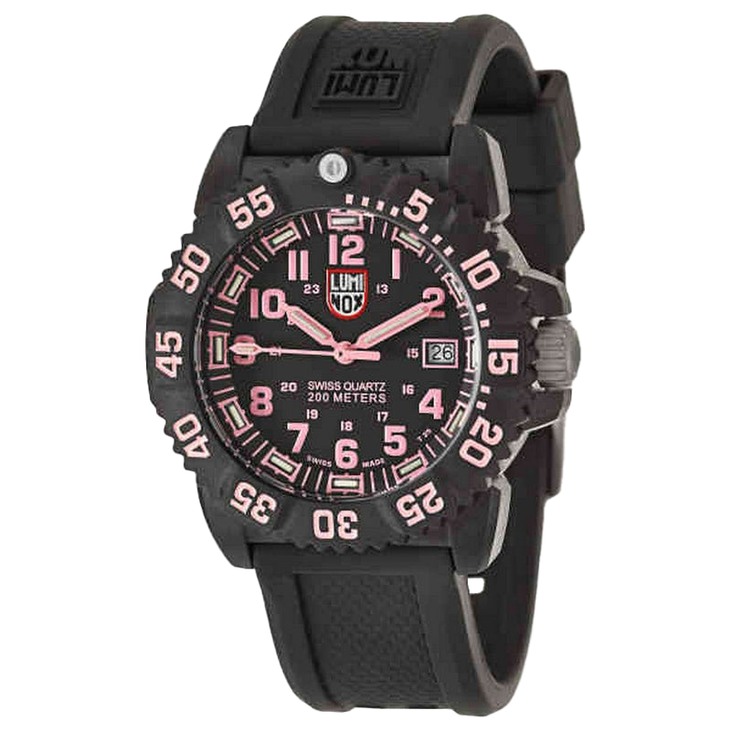ساعة لومينوكس A-7065 Navy SEAL Colormark السويسرية كوارتز (تعمل بالبطارية) سوداء للنساء