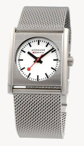 Mondaine Evo Cube D Ladies Watch A658.30320.16SBM | Swiss-Made Square 27 mm