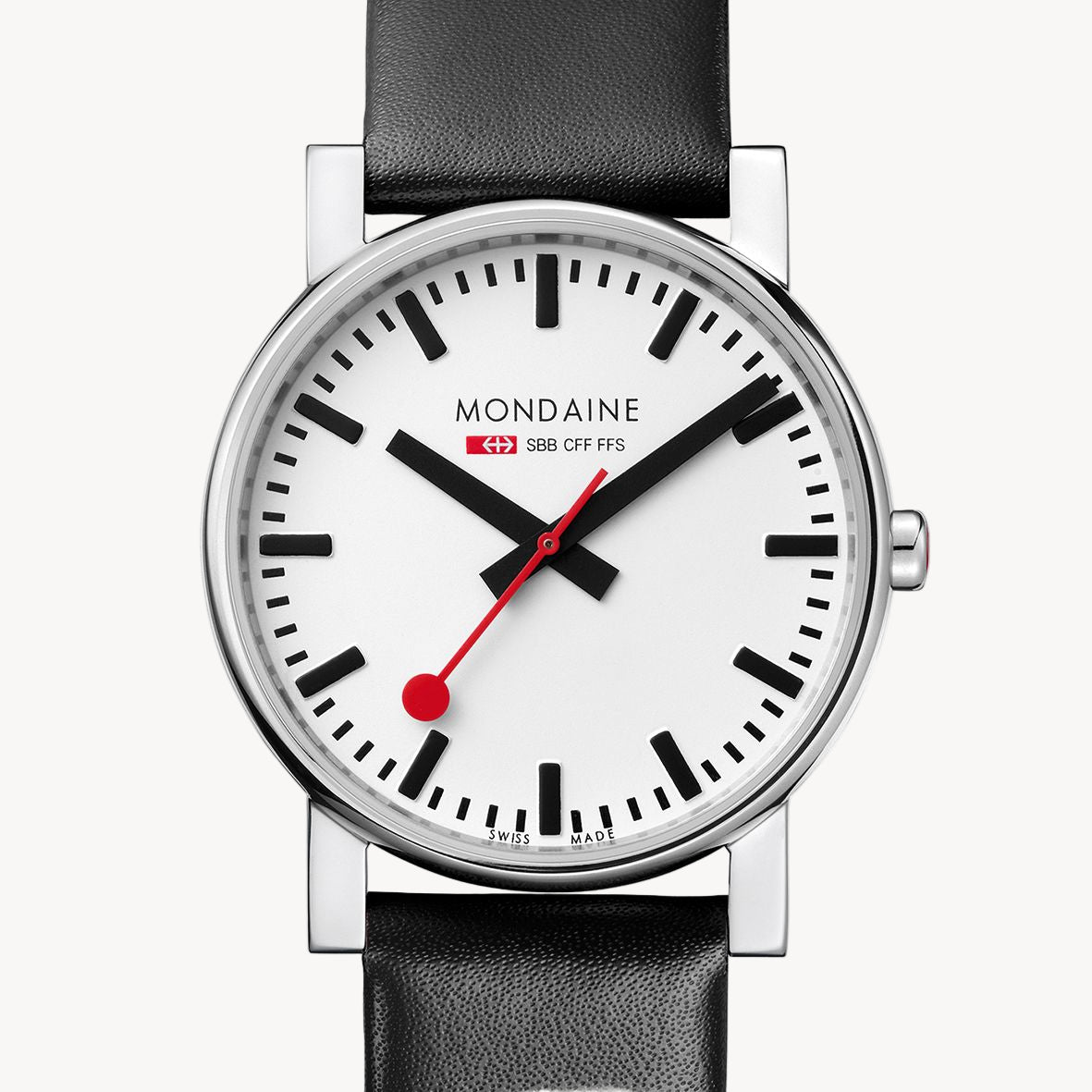 Mondaine Classic 40 mm Watch A660.30360.40SBJ | Swiss Quartz Blue Dial Mesh