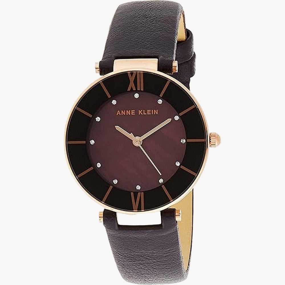 آن كلاين AK/3272RGPL — ساعة نسائية بمينا أرجوانية